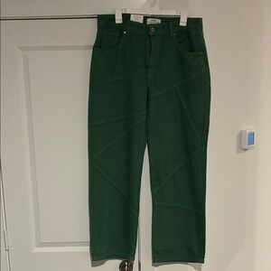 Cotton On Dark Green Low Straight Panel Jeans